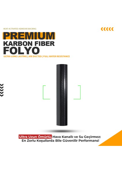 Karbon Fiber Folyo 5d Ultra Parlak Hava Kanallı