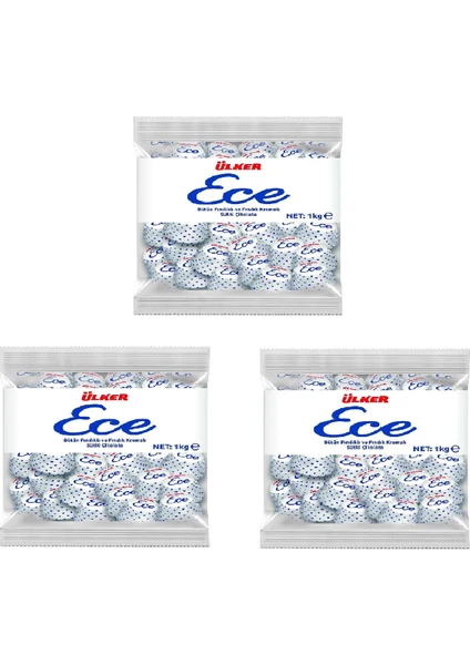 Ece Ikramlık Çikolata Fındıklı 1kg x 3 Adet