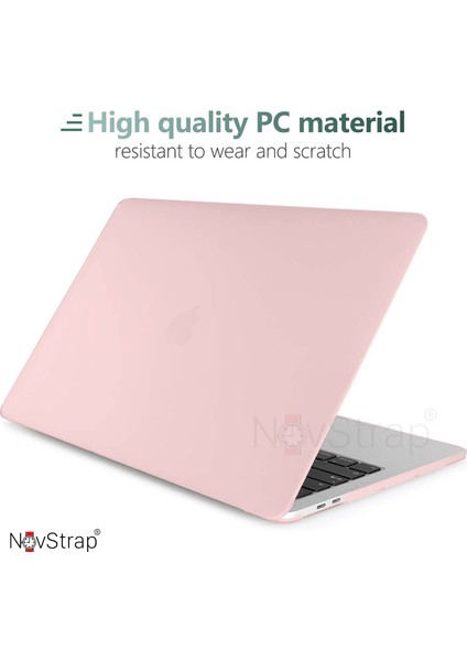 Novstrap Apple MacBook Pro M1 M2 13" A2289 A2251 A1706 A1708 A1989 A2159 2338 Uyumlu Kılıf Mat Buzlu