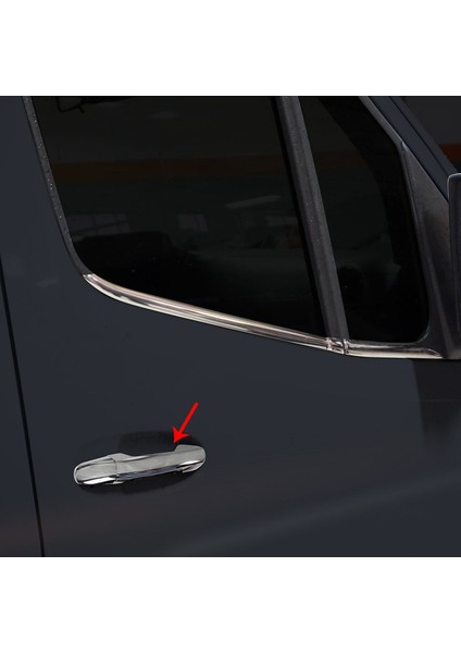 Mercedes Sprinter W907 Krom Kapı Kolu 4 Kapı 8 Parça Tek Delik 2018 ve Sonrası