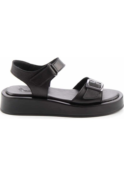 Siyah Leather Kadın Sandalet K05906500503 fiyatları