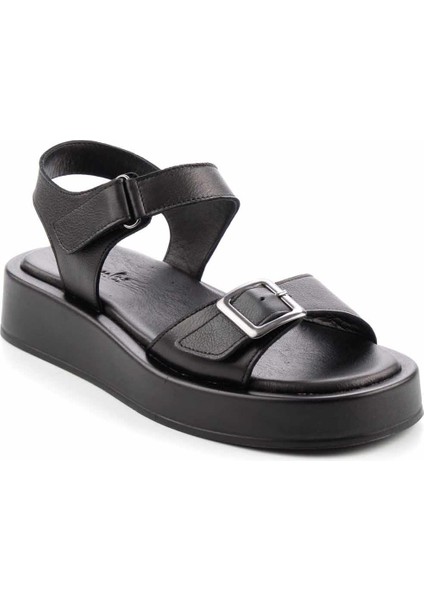 Siyah Leather Kadın Sandalet K05906500503 modelleri