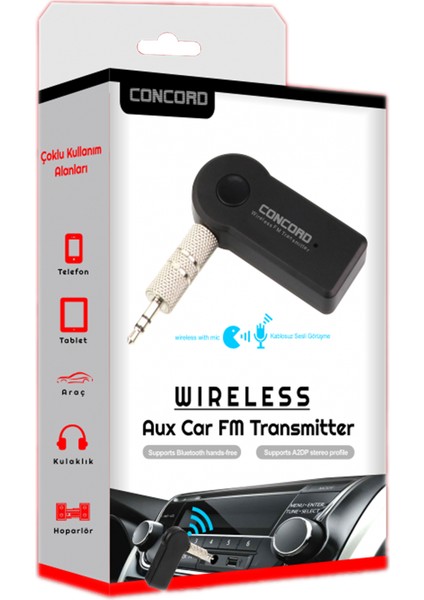 C-600 Aux Bluetooth Fm Transmitter