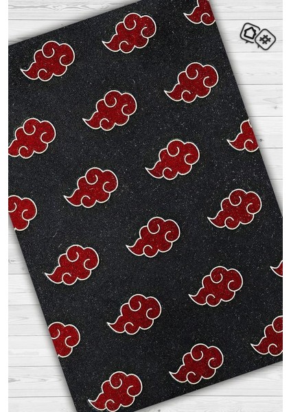 Akatsuki Clan Kırmızı Siyah Renkli Halı Anime Sever Hediyelik Halı Dokuma Anime Halısı fiyatları