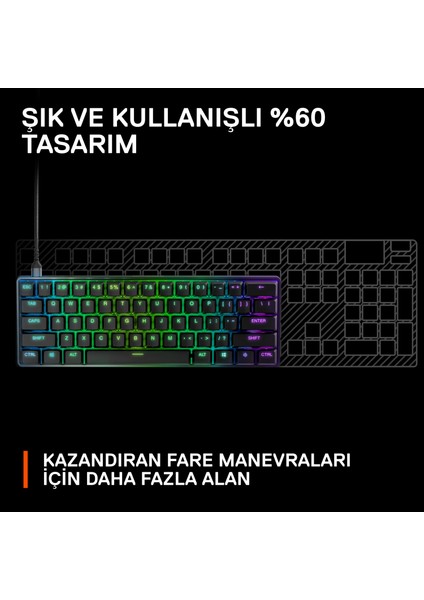 Steelseries Apex 9 Mini Mekanik Oyun Klavyesi