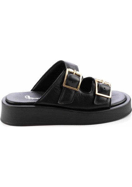 Siyah Leather Kadın Terlik K05906100003