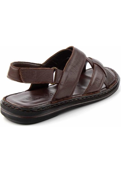 Kahve Leather Erkek Sandalet E05804024103 fırsatları