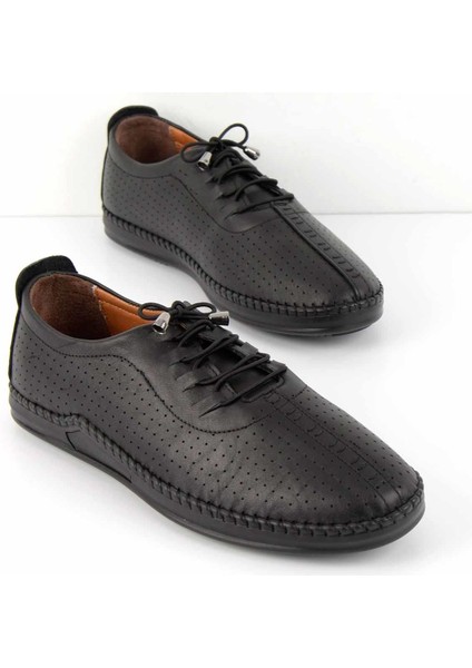 Siyah Leather Erkek Casual Ayakkabı E01733700703