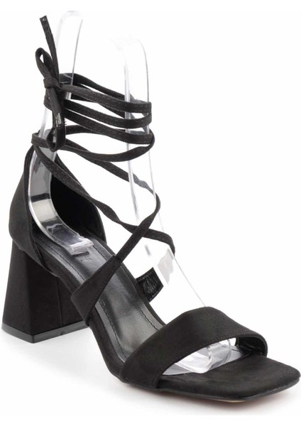 Siyah Süet Kadın Klasik Topuklu Ayakkabı K01215080702 modelleri