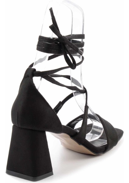 Siyah Süet Kadın Klasik Topuklu Ayakkabı K01215080702 fırsatları