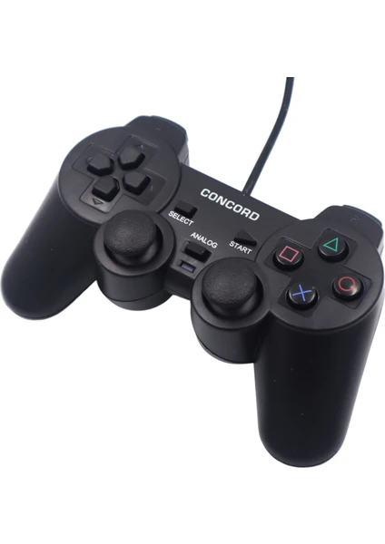 C-850 Titreşimli Usb Kablolu Joystick Gamepad Oyun Kolu Konsolu Pc Bilgisayar Laptop Uyumlu