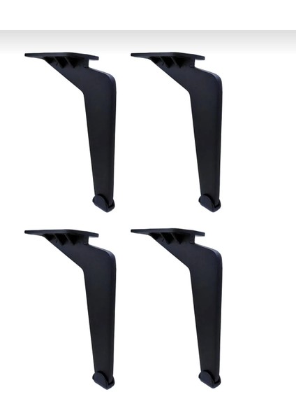 Aksesuar Tabanca 20 cm Siyah Metal Ayak 4'lü