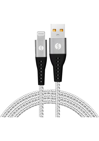 SL-STM60L 3A Fast Şarj Lightning Silver Data + Sarj Kablosu