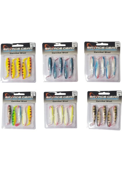 Cannıbal Shad E-Sg Lb Cannıbal 6.8 cm 5pcs Golden Ambulance 69953 3g