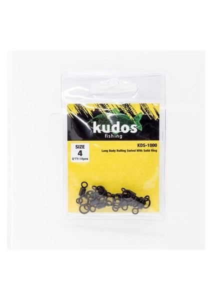 KDS-1900 Long Body Rolling Swivel With Solid Ring Size4 10PCS