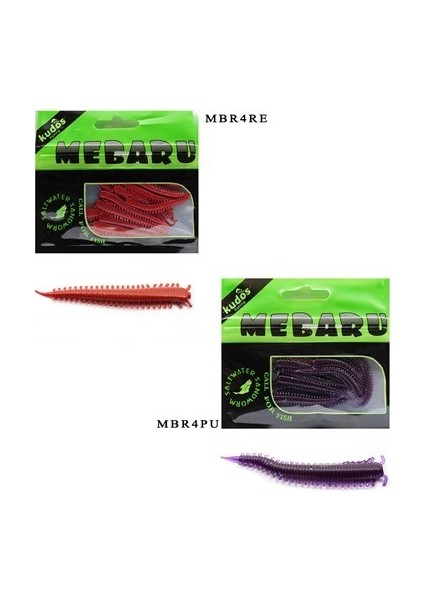 Mebaru Saltwater Sandworm Mebaru Worm Purple 4cm 15 Pcs