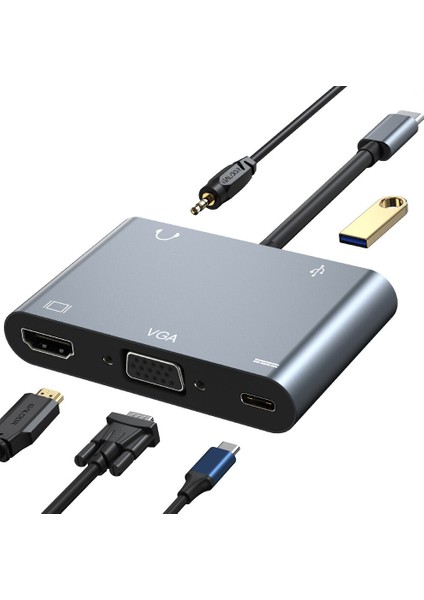BYL-2002 Usb-C Pd 87W 3.5 mm Type-C Bağlantılı Otg Dönüştürücü