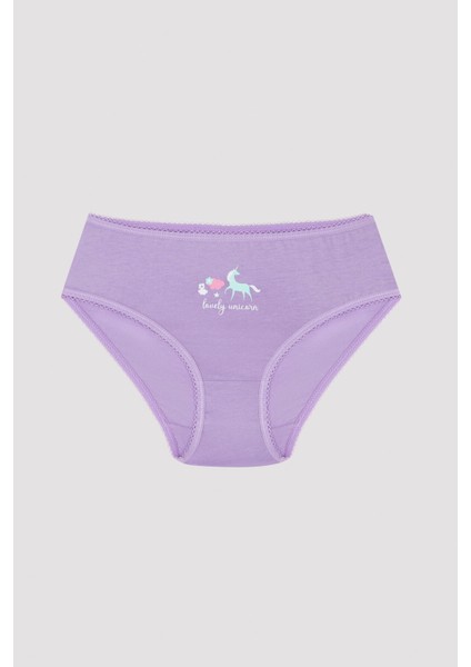 Kız Çocuk Unicorn Desenli 5Li Slip Külot