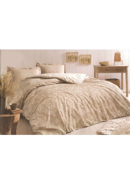 Bej Antico Tek Kişilik Nevresim Takımı