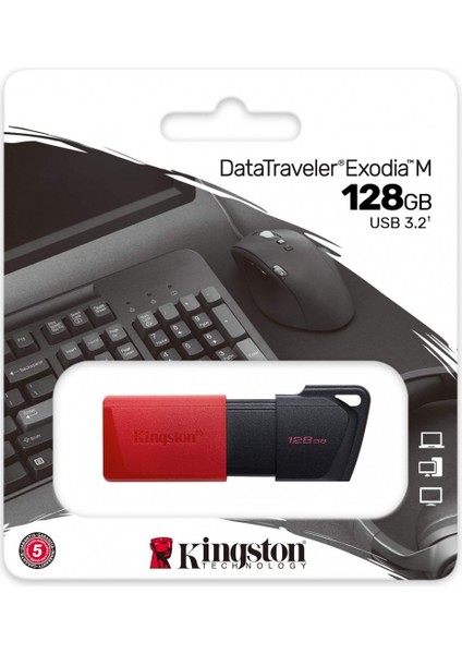 Kingston Exodia M 128GB Usb3.2 Dtxm/ Yüksek Hızlı USB Flash Bellek