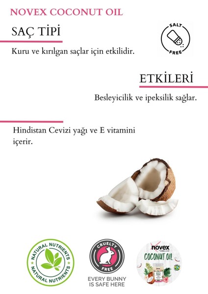Coconut Oil - Besleyici ve Kırılmaya Karşı Onarıcı Hindistan Cevizi Yağı İçeren Şampuan 300 ml