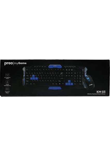 KM033 Gaming Kablosuz Oyuncu Klavye Mouse Set