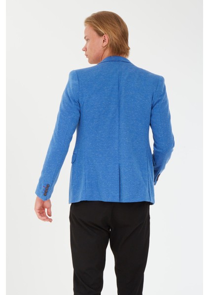 5106 Dar Kalıp Yarım Astarlı İndigo Blazer Ceket fırsatları