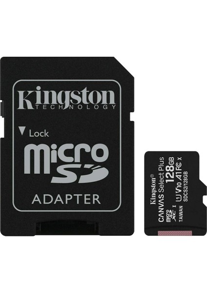 Kingston 128GB Microsd Canvas Select C10 Hafıza Kartı SDCS2/128GB