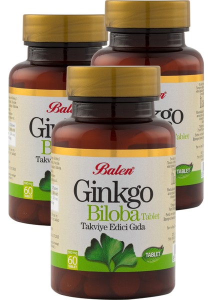 3 Kutu Balen Ginkgo Biloba 60 Tablet x 3