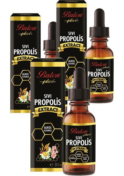 Sıvı Propolis Ekstraktı Su Bazlı 30 ml x 3 Kutu