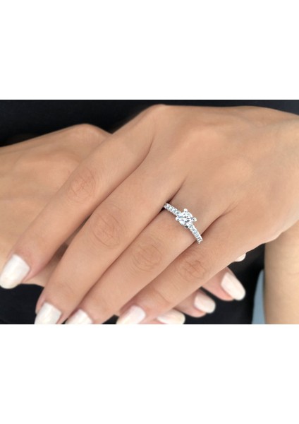 G Renk Toplam 0,75 Karat Pırlanta Tektaş Yüzük 0407R0187 fırsatları