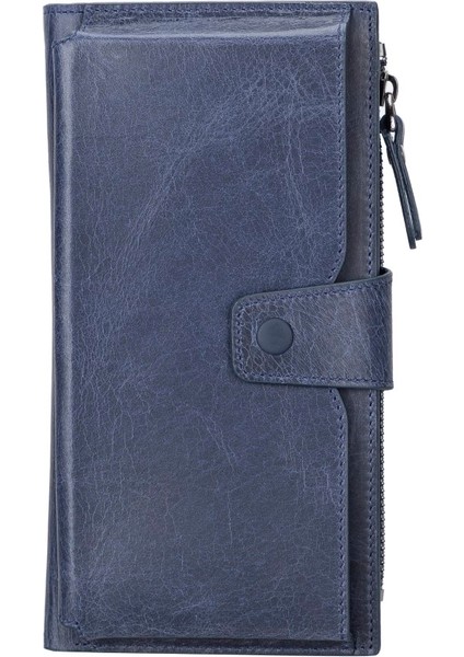 Lozan 6.5 Inch Uyumlu Deri Kartlıklı Kılıf Tn5 Mavi