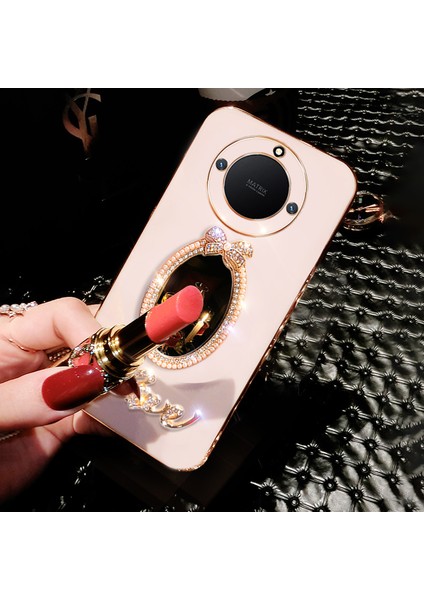 Honor X9A Dıy Ayna Love Mektup Kristal Zinciri Cep Telefonu Kılıfları (Yurt Dışından)