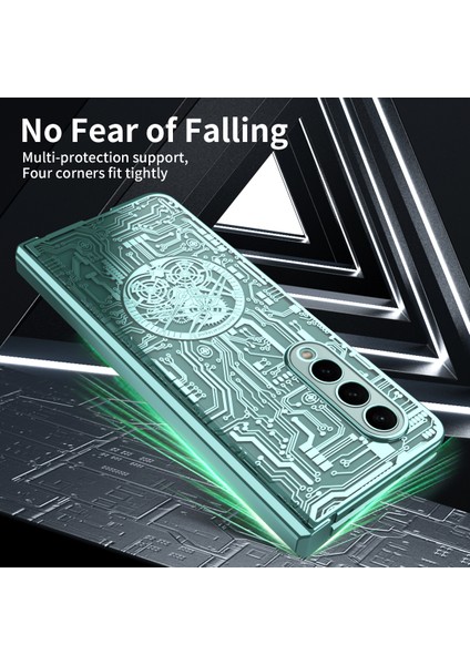Samsung Galaxy Z Fold4 Kaplama Mekanik Desen Cep Telefonu Kılıfları (Yurt Dışından) modelleri