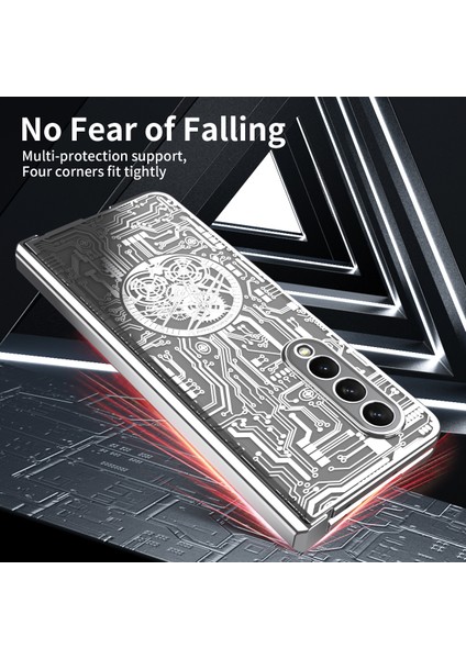 Samsung Galaxy Z Fold4 Kaplama Mekanik Desen Cep Telefonu Kılıfları (Yurt Dışından) modelleri