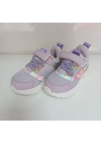Elma Şekeri Kız Çocuk Işıklı Spor Ayakkabı