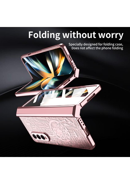 Samsung Galaxy Z Fold4 Kaplama Mekanik Desen Cep Telefonu Kılıfları (Yurt Dışından) indirimleri
