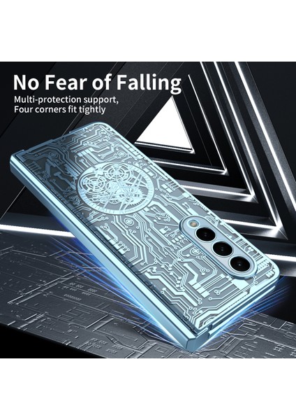 Samsung Galaxy Z Fold4 Kaplama Mekanik Desen Cep Telefonu Kılıfları (Yurt Dışından) modelleri