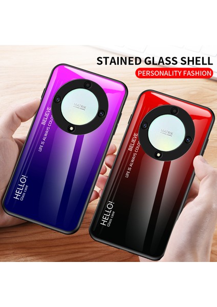 Honor X9A Degrade Renk Havalı Cam Cep Telefonu Kılıfları (Yurt Dışından)