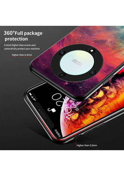 Honor X9A Yıldızlı Desen Havalı Cam Cep Telefonu Kılıfları (Yurt Dışından)