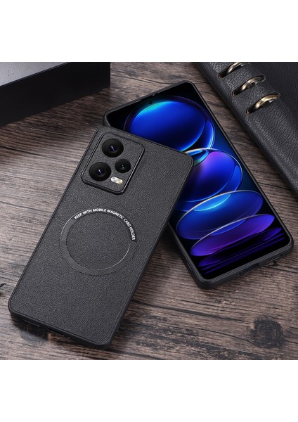 Poco X5 Pro 5g Manyetik Emme Deri Deseni Cep Telefonu Kılıfları (Yurt Dışından)