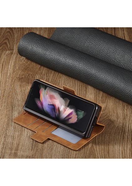 Samsung Galaxy Z Fold3 Cilt Hissi Yakın Kart Cep Telefonu Kılıfları (Yurt Dışından)