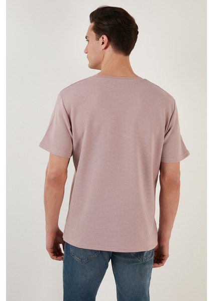 Bisiklet Yaka Tek Cepli Pamuklu Oversize T Shirt Erkek T Shirt 5902305