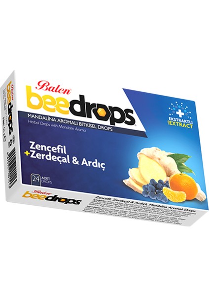 Beedrops Zencefil-Zerdeçal –ardıçlı Mandalina Aromalı Drops