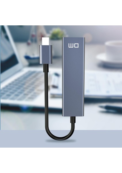 CHB002 Type-C To RJ45 100MBPS Ethernet ve USB Çoklayıcı Dönüştürücü