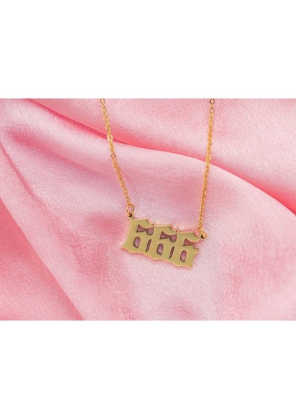 925 Ayar Gümüş 666 Melek Rakamı Kolye