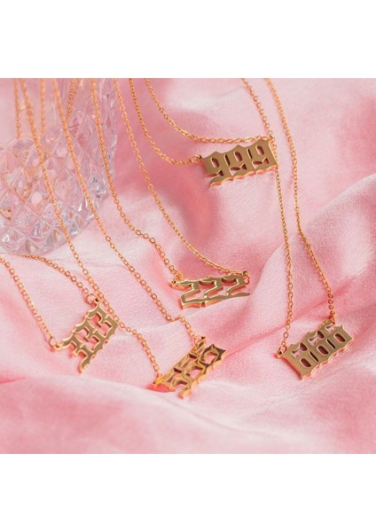 925 Ayar Gümüş 666 Melek Rakamı Kolye modelleri