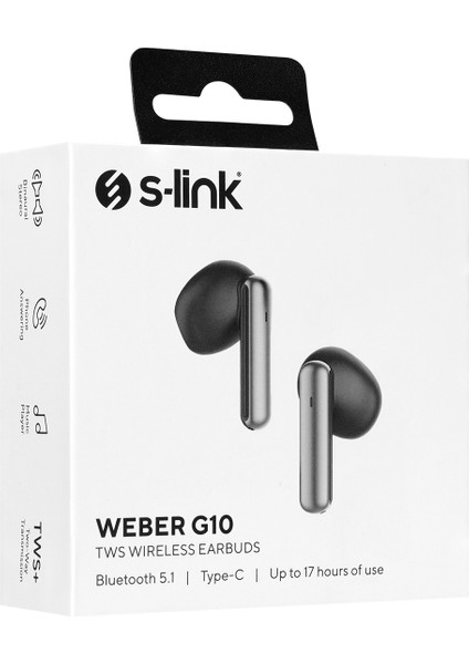 Weber G10 Siyah Dokunmatik Gerçek Kablosuz Bluetooth V5.1 Tws Mikrofonlu Kulaklık