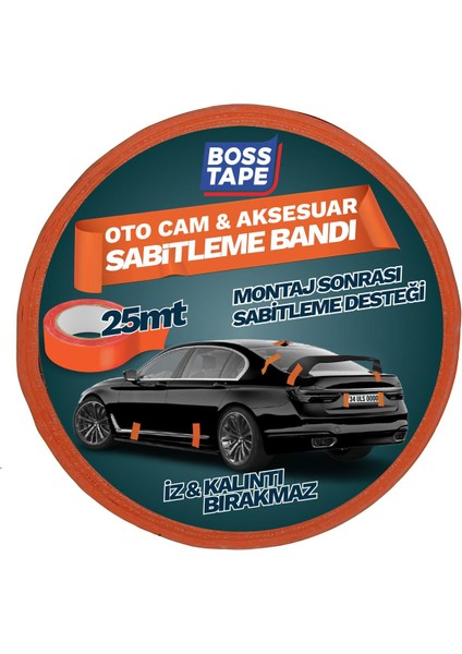 Boss Tape Pvc Oto Cam Ve Aksesuar Geçici Sabitleme Bandı En:45mm Boy:25