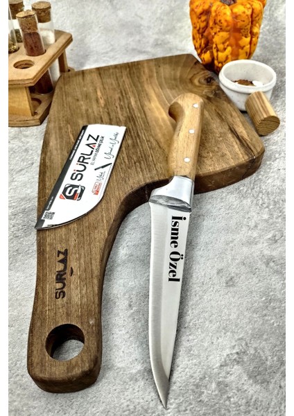 Isme Özel Mutfak Bıçağı Kurban Bıçak Sıyırma Kasap Bıçağı 24 Cm.